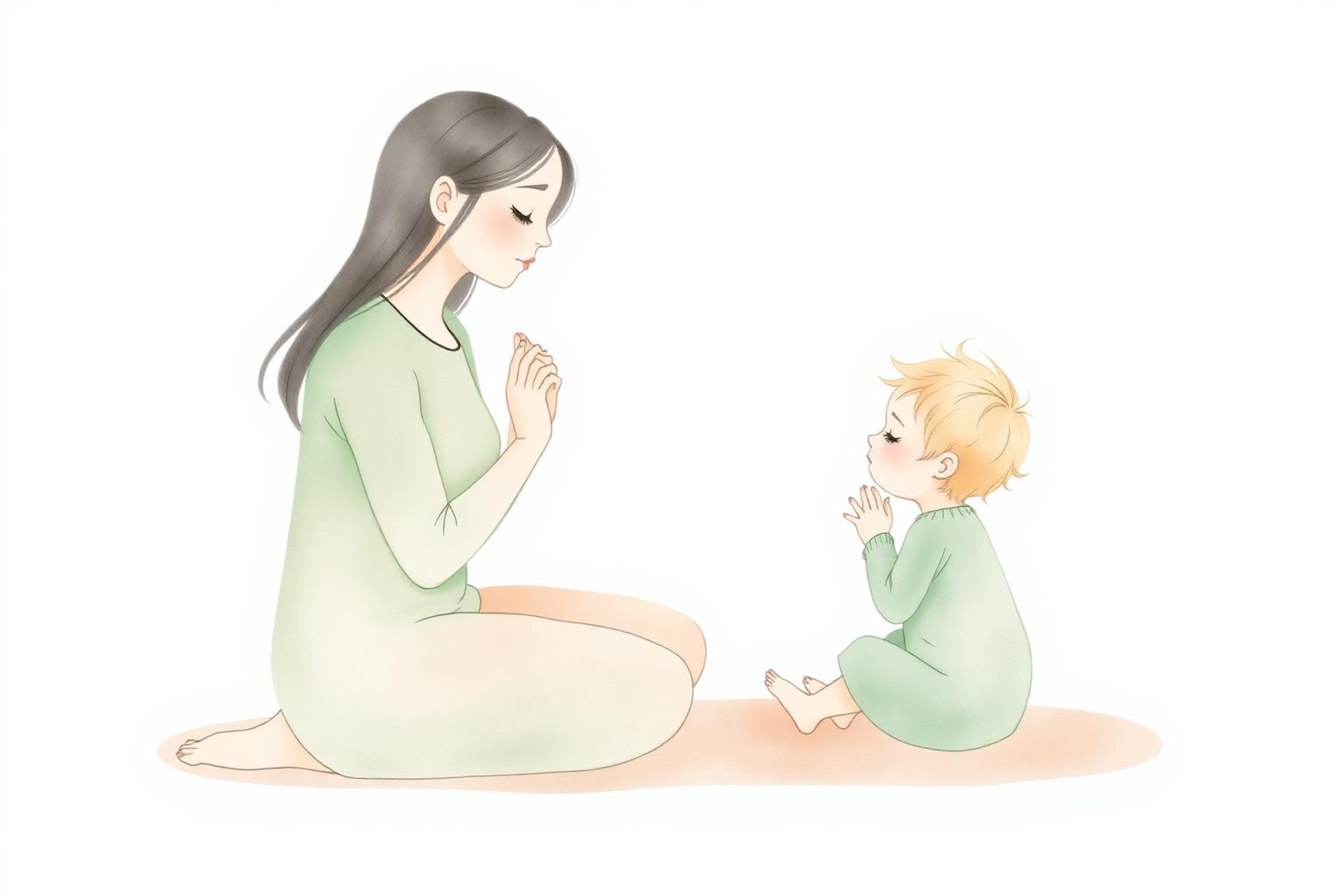 Watercolour illustration for the article: Helping children self-regulate: co-regulation first